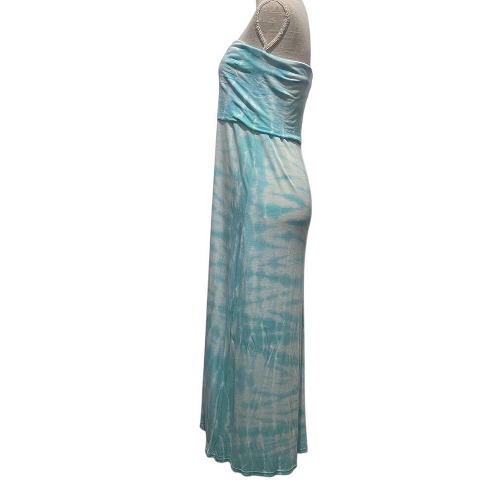 Billabong Blue Tie Dye Maxi Skirt Strapless Dress Convertible Boho Large - Picture 5 of 7